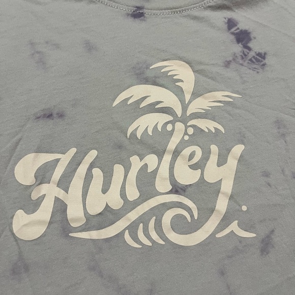 Hurley Purple Tie-Dye Tee with Palm Logo Size Medium Summer surf beach - Picture 3 of 6